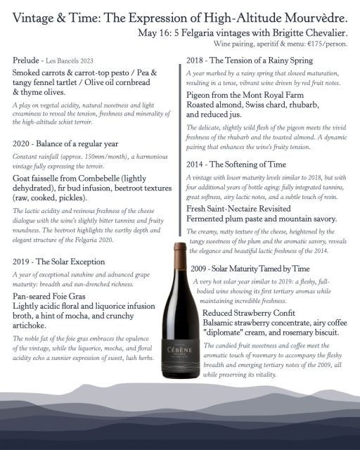 Menu 16 mai anglais